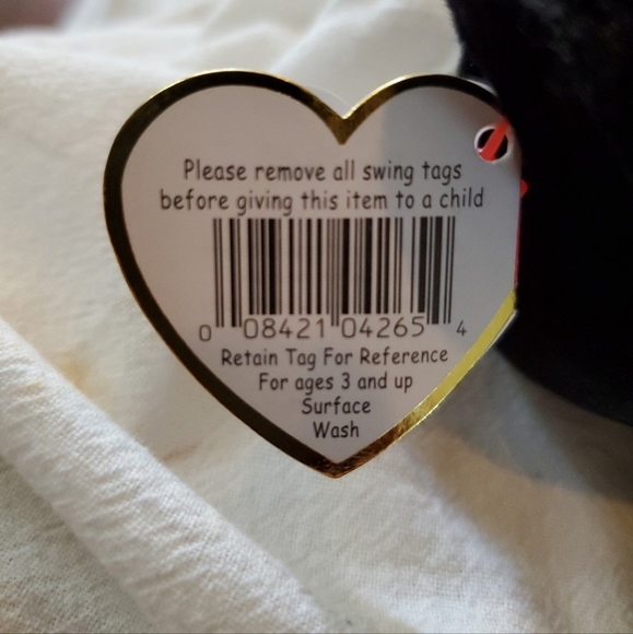 Rare - BLACK BEANIE TY - The End BEAR Ty Beanie Babies - Picture 7 of 9